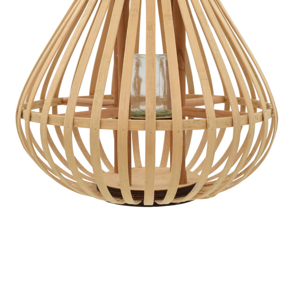 vidaXL Závěsná lucerna na svíčku bambus přírodní