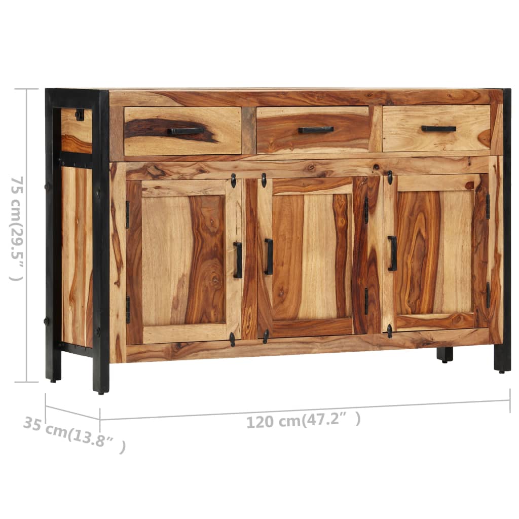 vidaXL Příborník 120 x 35 x 75 cm masivní sheeshamové dřevo