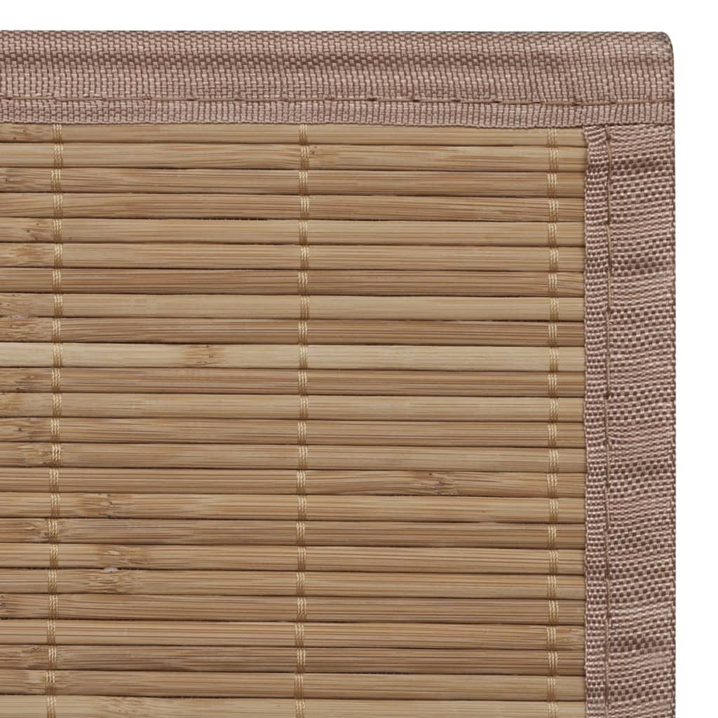 Obdélníková hnědá bambusová rohož / koberec 80 x 200 cm