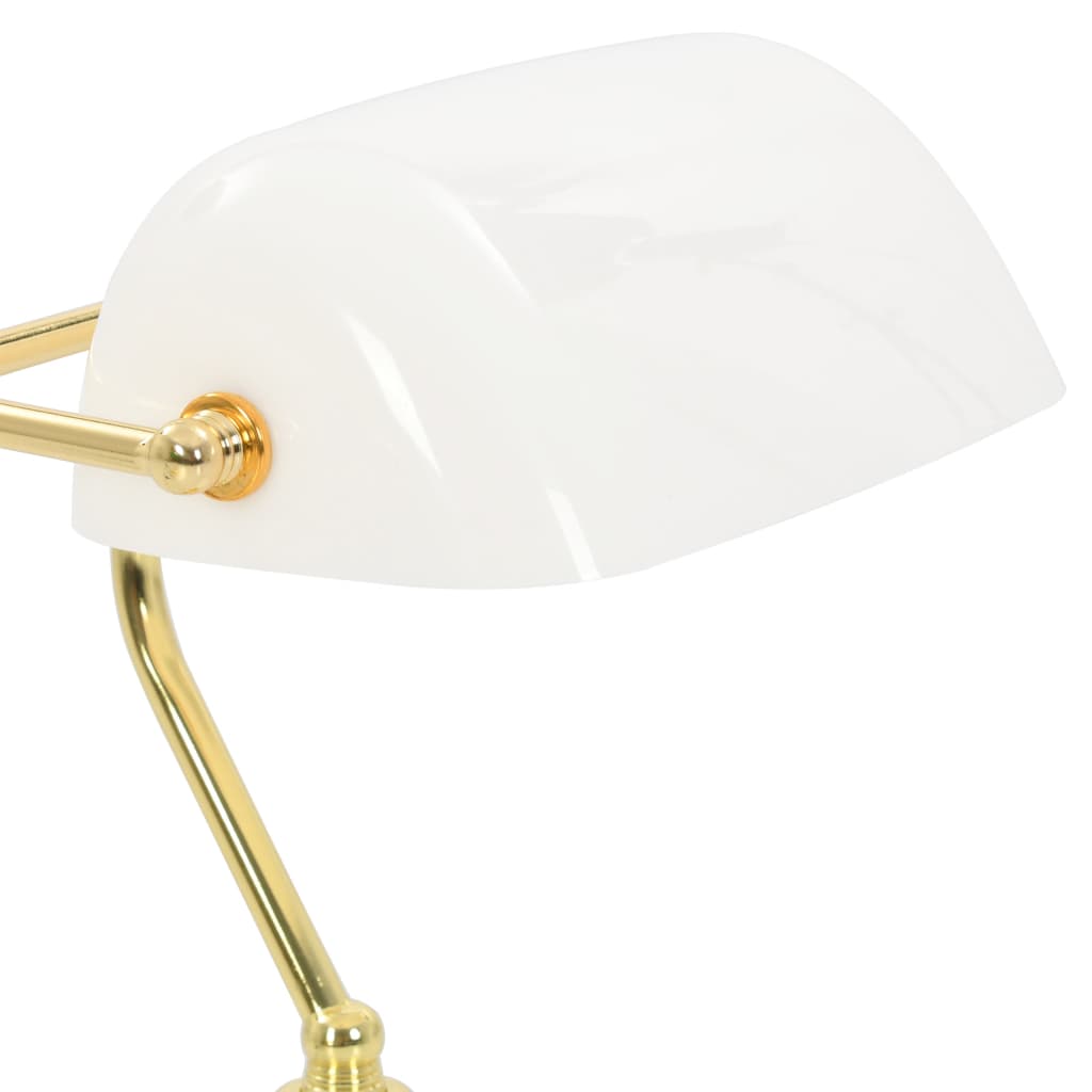 vidaXL Bankéřská stolní lampa 40 W bílo-zlatá