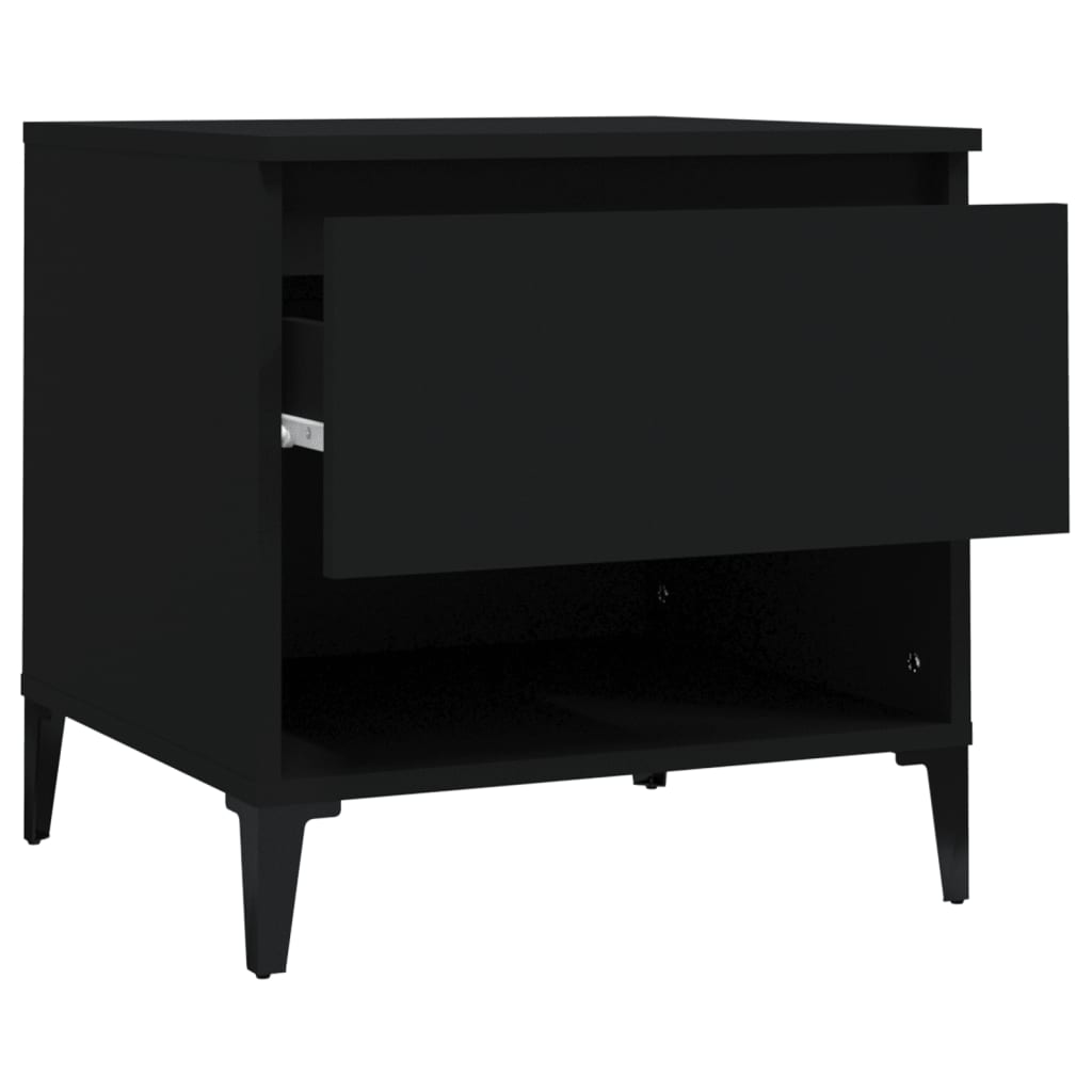 vidaXL Odkládací stolky 2 ks černé 50 x 46 x 50 cm kompozitní dřevo