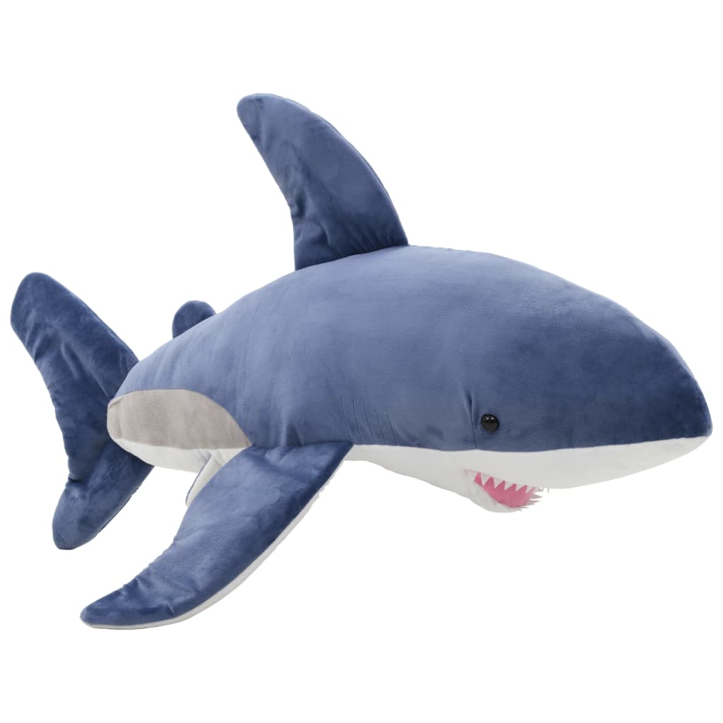 vidaXL Bílý žralok plyšová hračka modrobílý