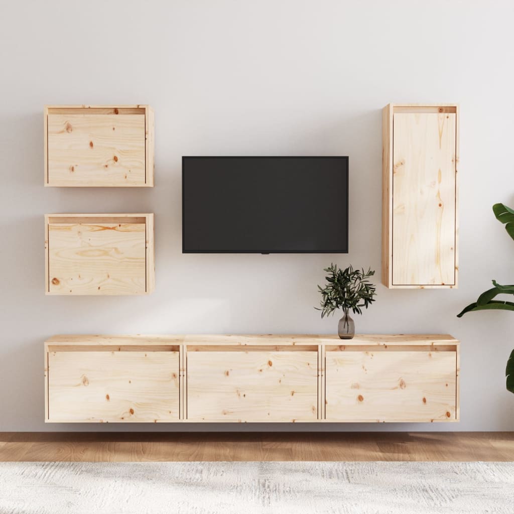 vidaXL TV skříňky 6 ks masivní borové dřevo