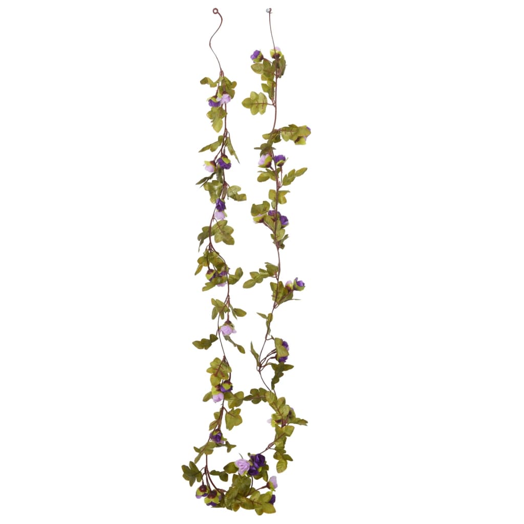 vidaXL Umělé květinové girlandy 6 ks světle fialové 215 cm