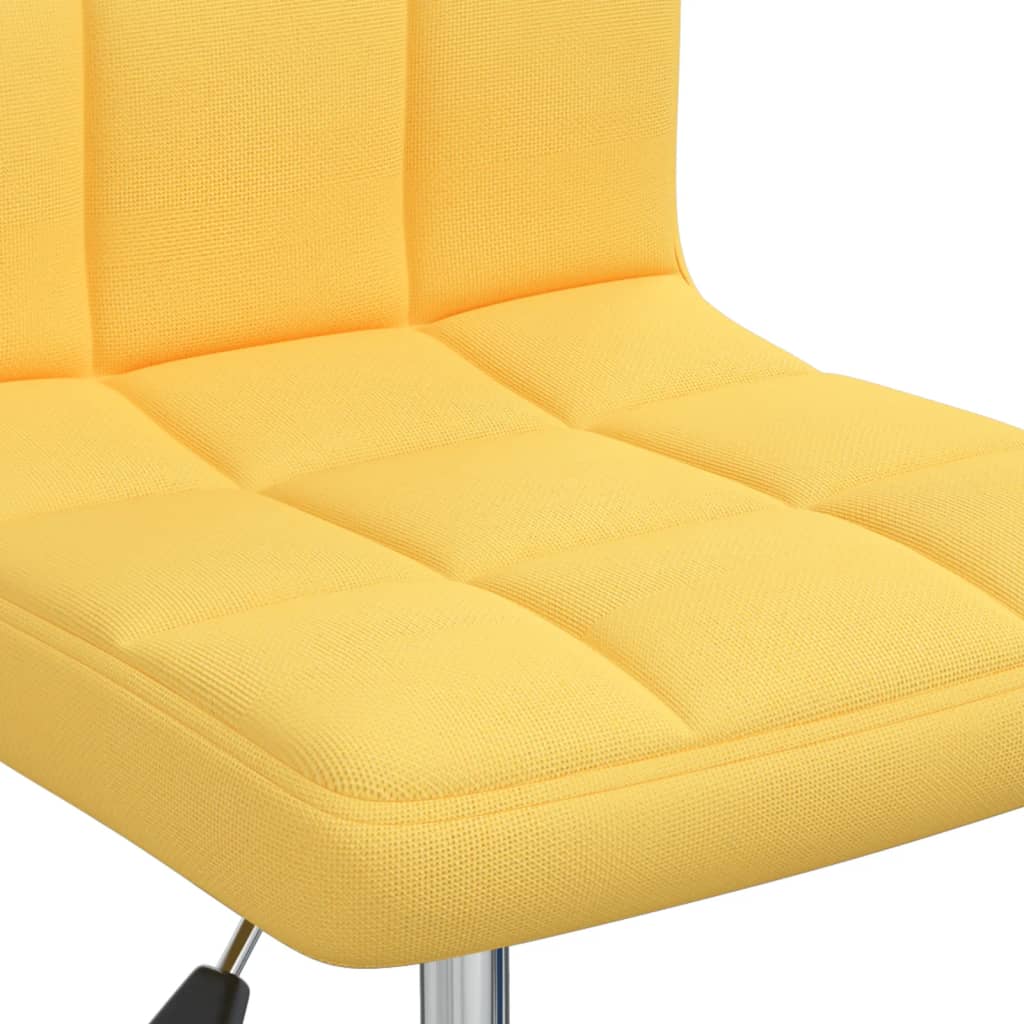 vidaXL Otočná jídelní židle hořčicově žlutá textil