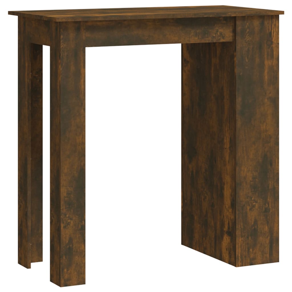 vidaXL Barový stůl s úložným regálem kouřový dub 102 x 50 x 103,5 cm