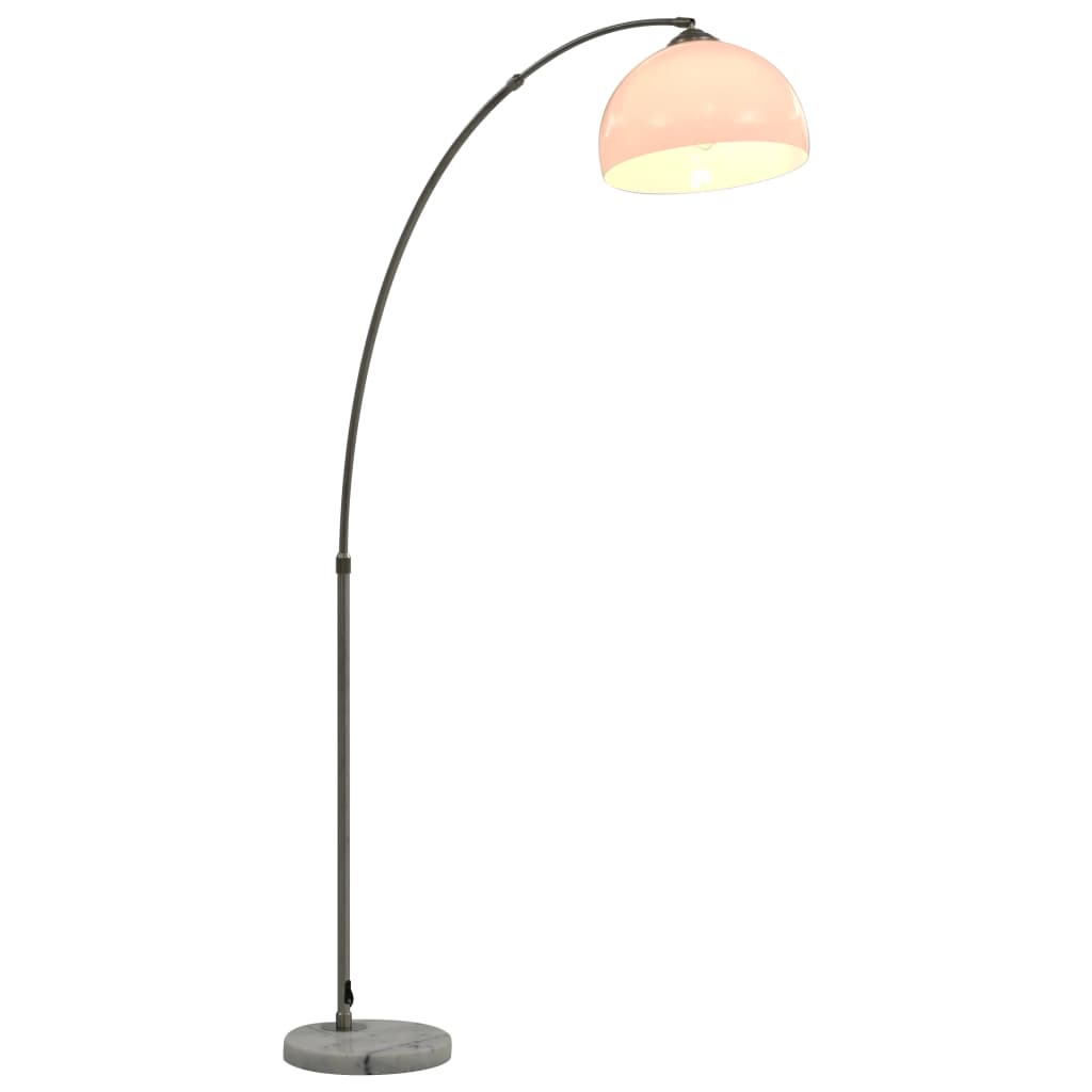 vidaXL Klenutá lampa 60 W stříbrná E27 200 cm