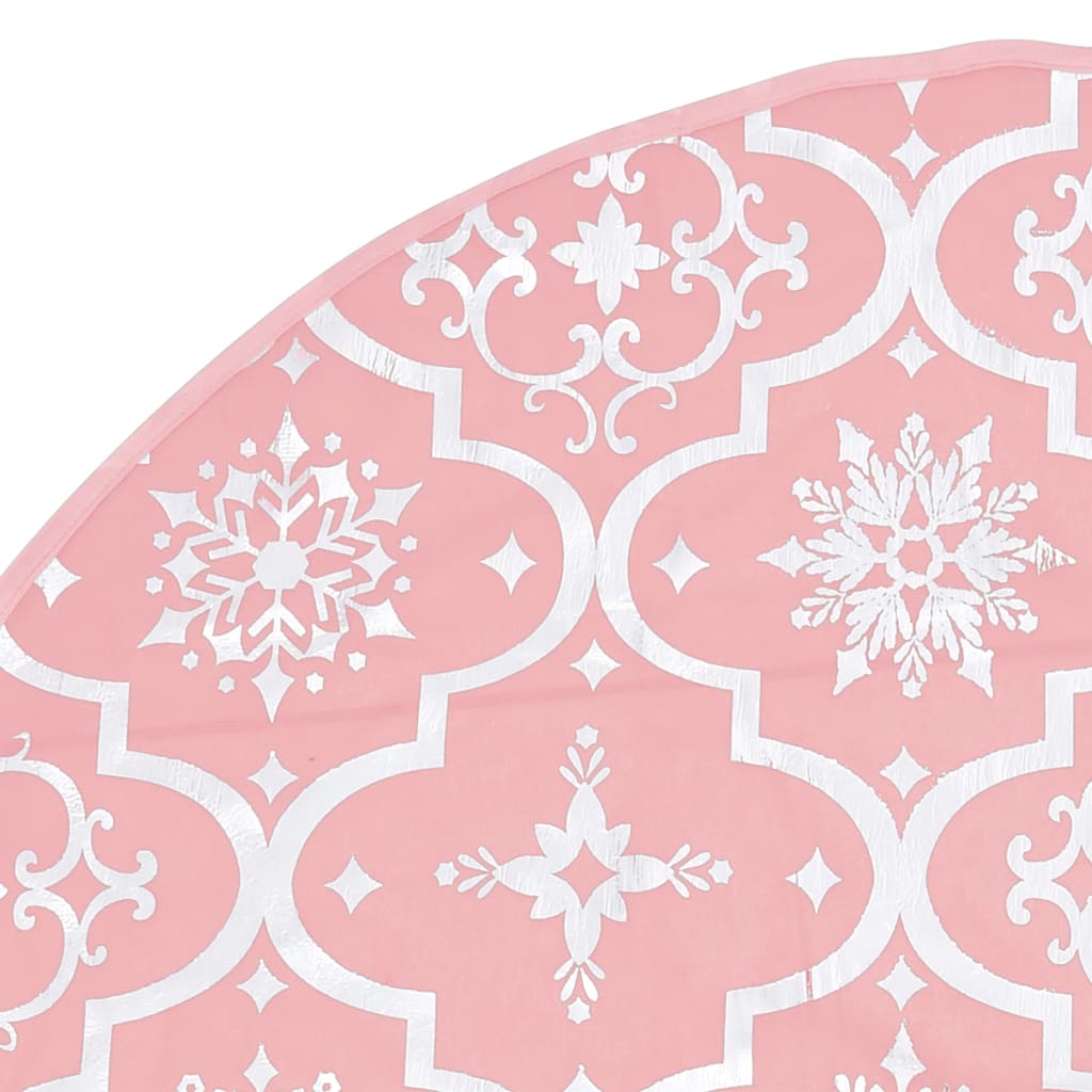 vidaXL Luxusní podložka pod vánoční stromek s punčochou růžová 90 cm