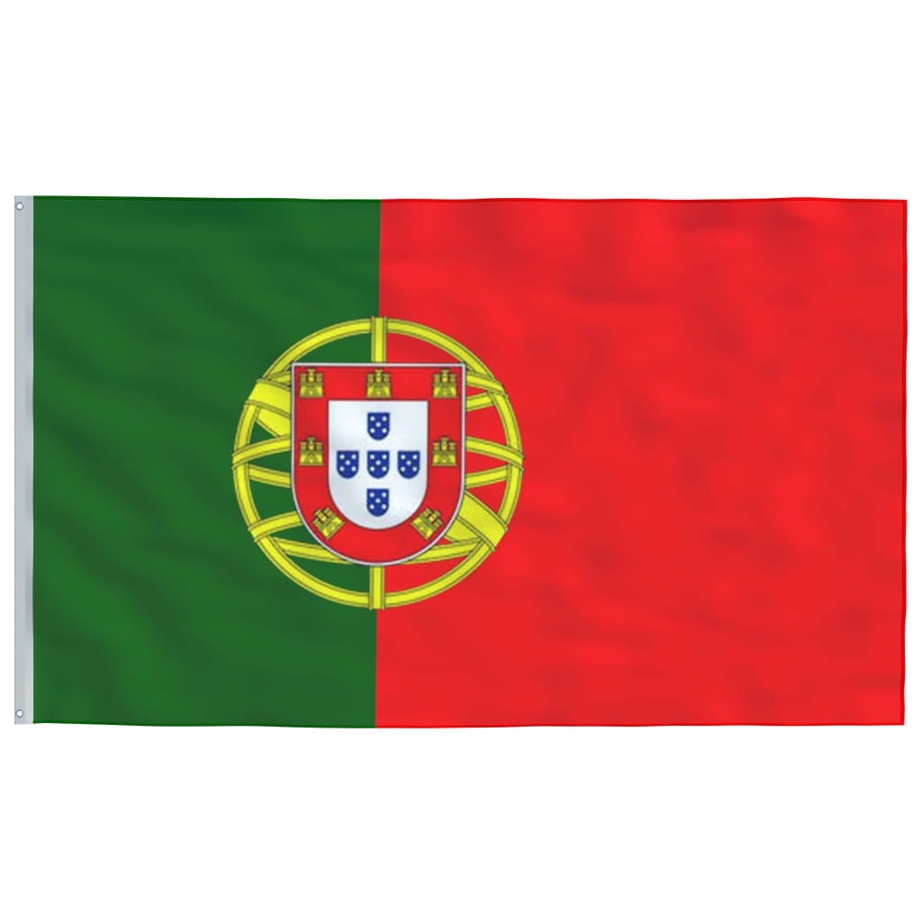 vidaXL Vlajka Portugalska a stožár 5,55 m hliník
