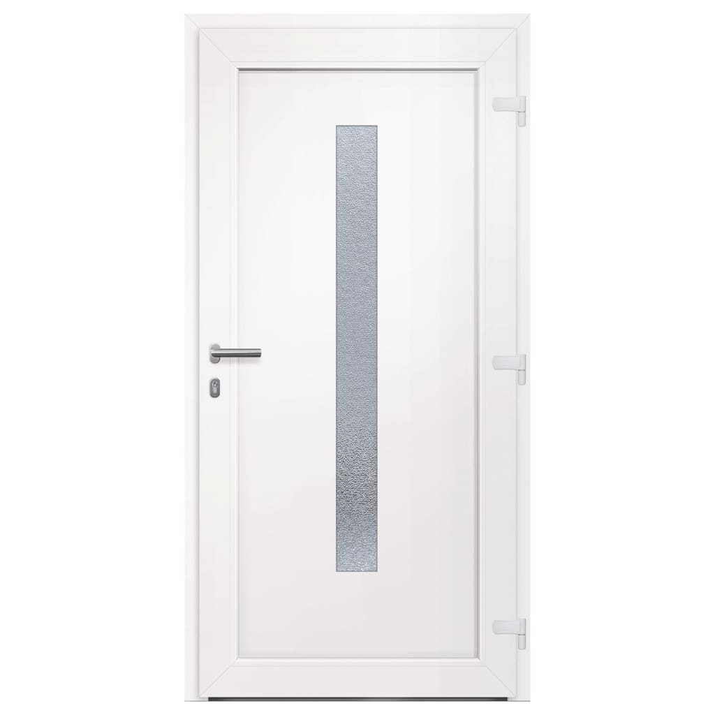vidaXL Vchodové dveře bílé 98 x 200 cm PVC