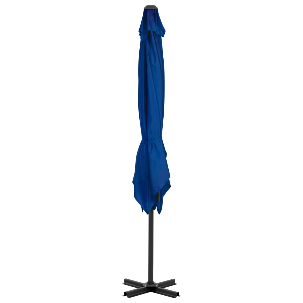 vidaXL Konzolový slunečník s hliníkovou tyčí azurově modrý 250 x 250 cm