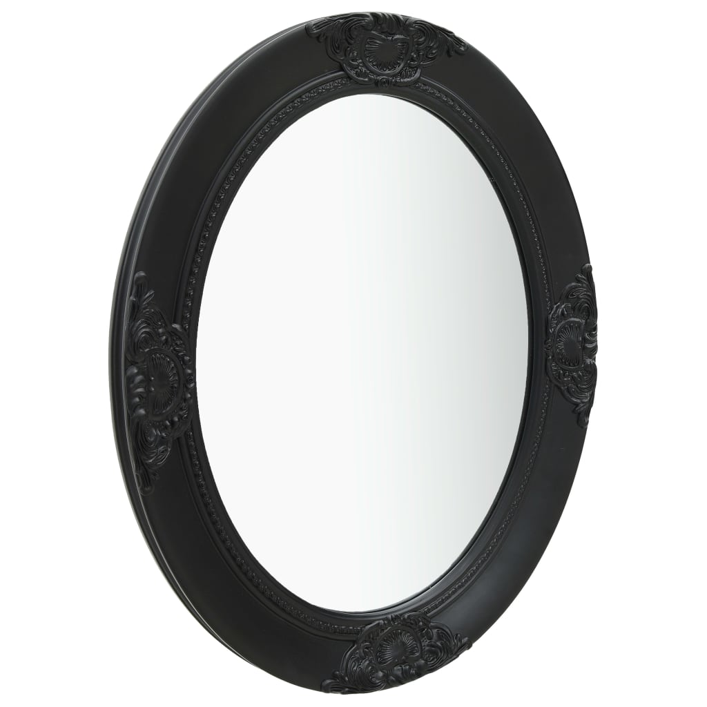 vidaXL Nástěnné zrcadlo barokní styl 50 x 60 cm černé