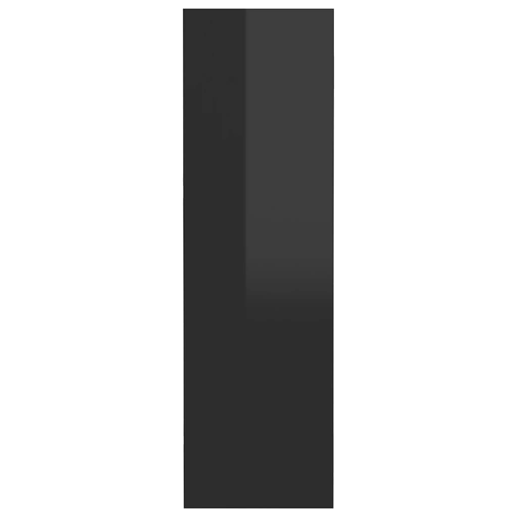 vidaXL Nástěnný botník černý s vysokým leskem 60x18x60 cm dřevotříska