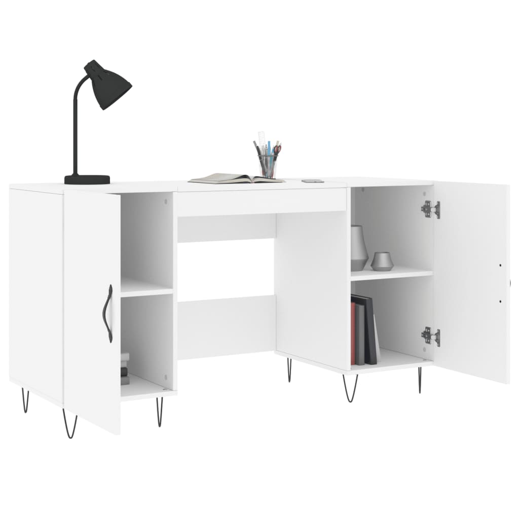 vidaXL Psací stůl bílý 140 x 50 x 75 cm kompozitní dřevo