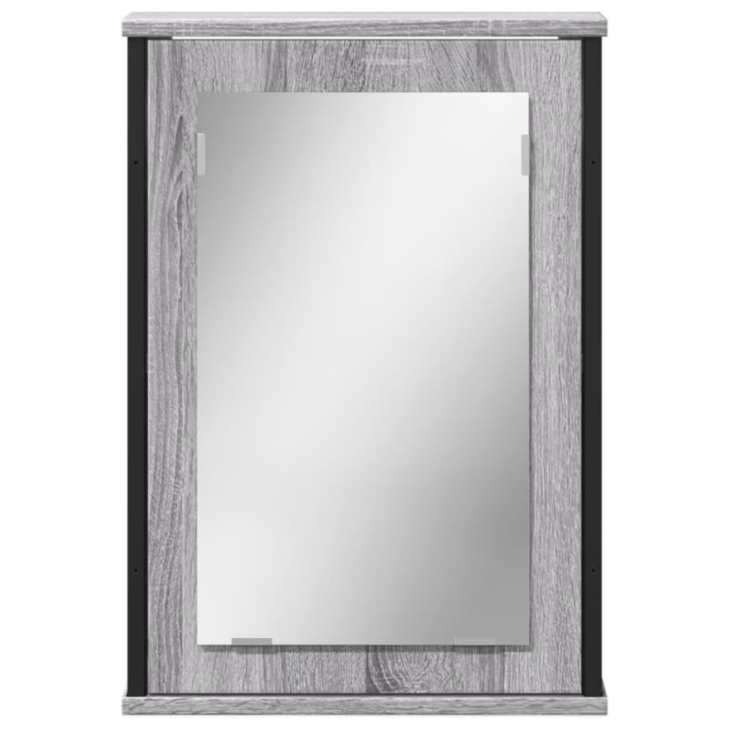 vidaXL Koupelnová skříňka se zrcadlem šedá sonoma 42x12x60 cm kompozit