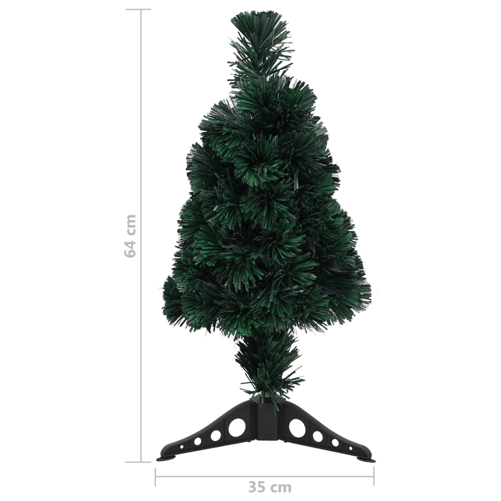 vidaXL Umělý úzký vánoční stromeček se stojanem 64 cm optické vlákno