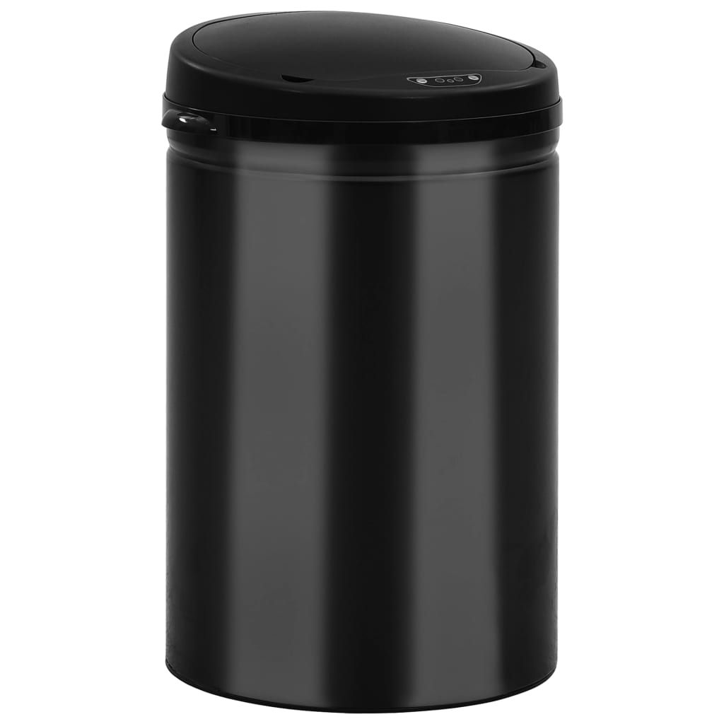 vidaXL Odpadkový koš s automatickým senzorem 30 l uhlíková ocel černý