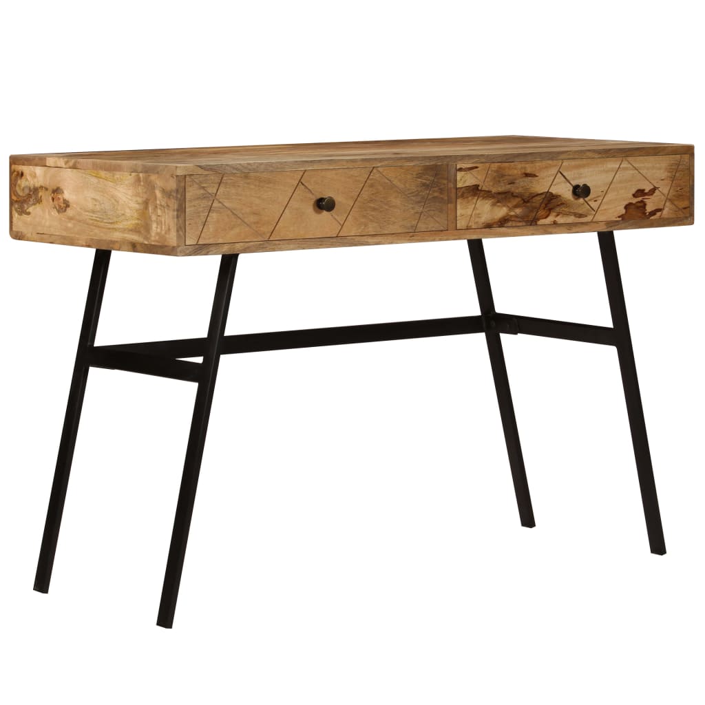vidaXL Psací stůl se zásuvkami 110 x 50 x 76 cm masivní mangovník