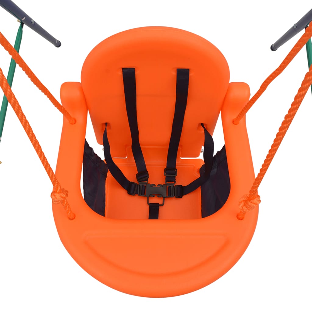 vidaXL Houpačka pro batole s bezpečnostním zapínáním oranžová