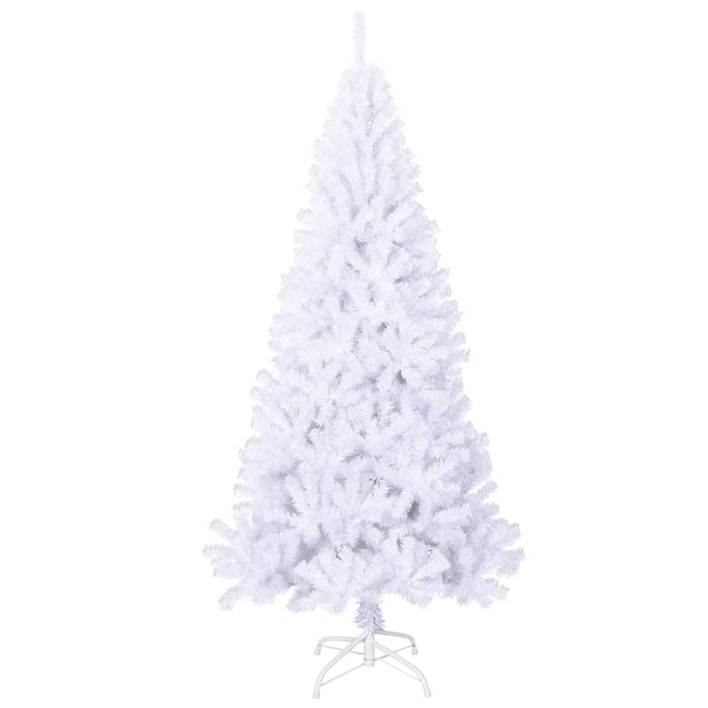 vidaXL Umělý vánoční stromek s hustými větvemi bílý 180 cm PVC