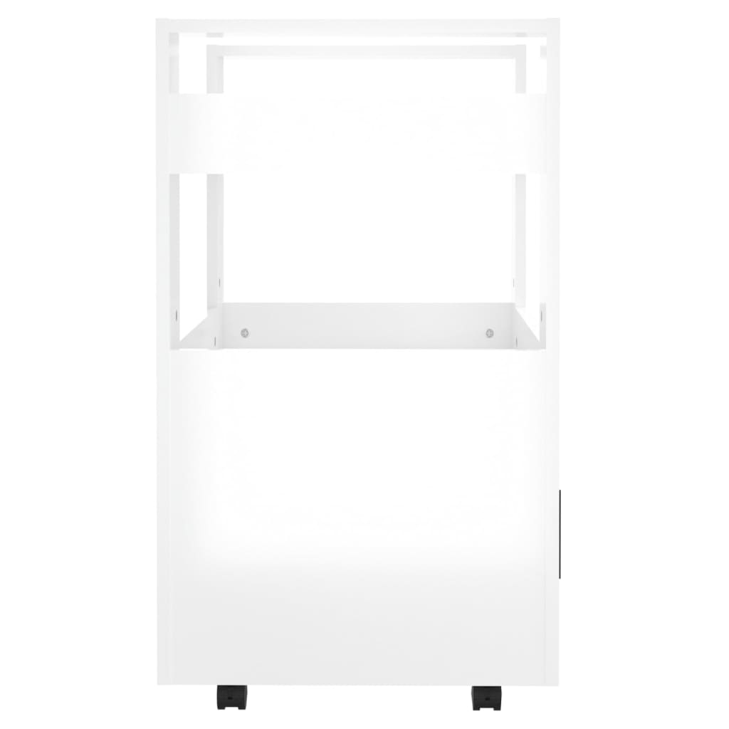 vidaXL Kuchyňský vozík lesklý bílý 60 x 45 x 80 cm kompozitní dřevo