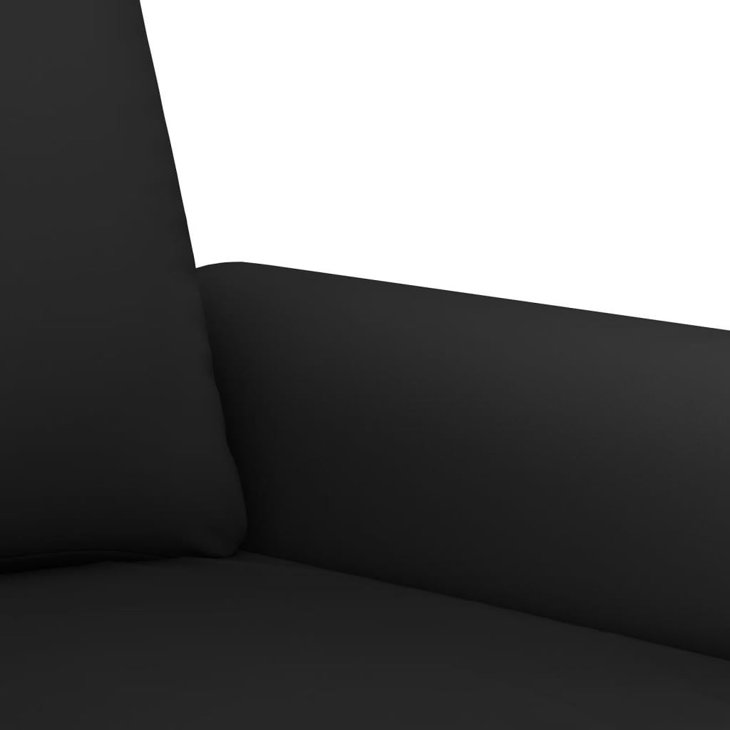 vidaXL 3dílná sedací souprava s polštáři černá samet