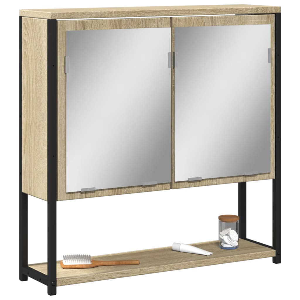 vidaXL Koupelnová skříňka se zrcadlem dub sonoma 60x16x60 cm kompozit