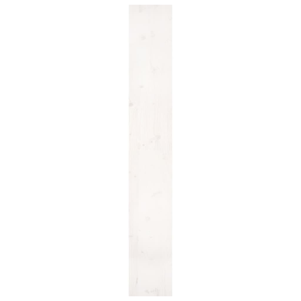 vidaXL Knihovna / dělicí stěna bílá 80x30x199,5 cm masivní borovice