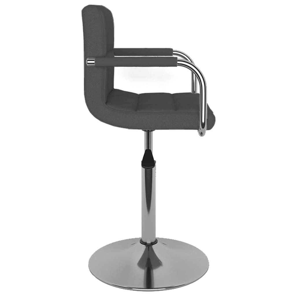 vidaXL Jídelní židle tmavě šedá textil