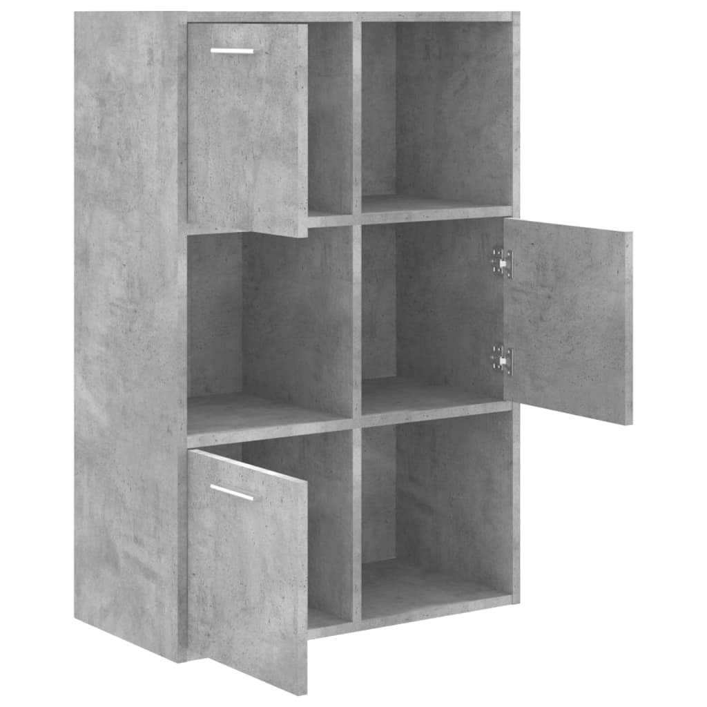 vidaXL Úložná skříňka betonově šedá 60 x 29,5 x 90 cm dřevotříska