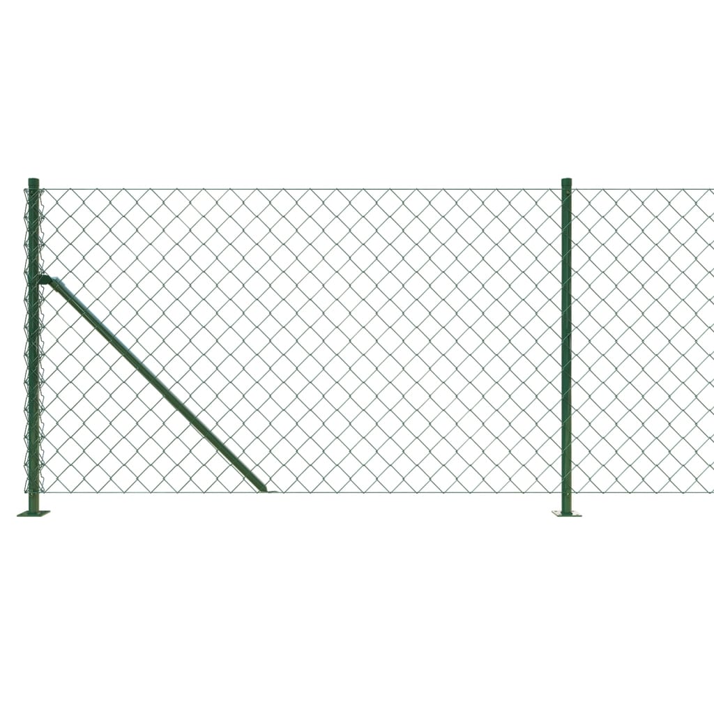 vidaXL Drátěné pletivo s přírubami zelené 0,8 x 25 m
