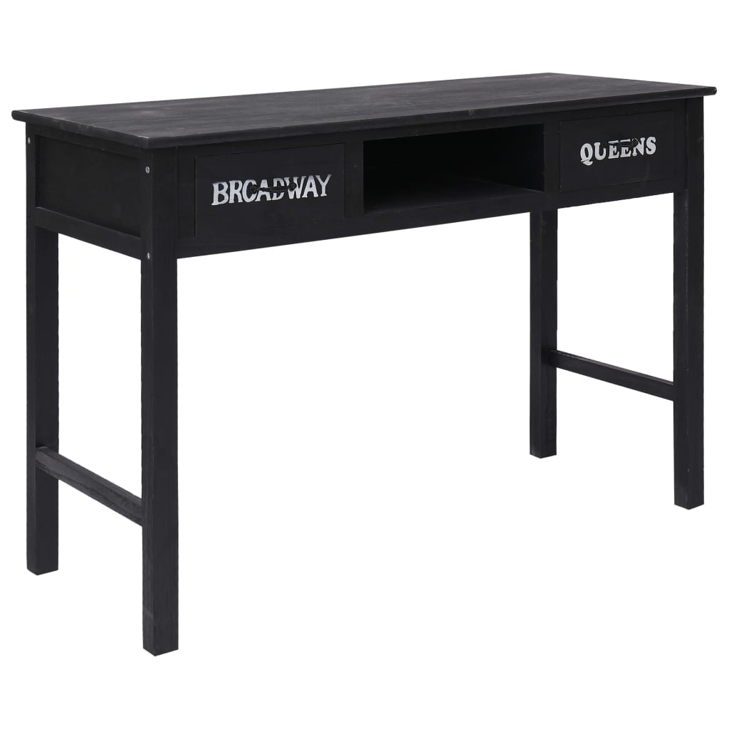vidaXL Konzolový stolek černý 110 x 45 x 76 cm dřevo