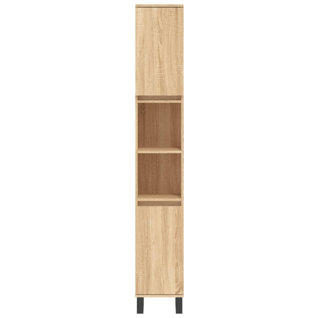 vidaXL 3dílný set koupelnového nábytku dub sonoma kompozitní dřevo