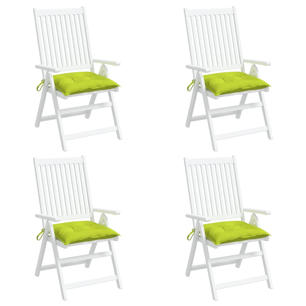 vidaXL Podušky na židli 4 ks jasně zelené 50 x 50 x 7 cm látka oxford