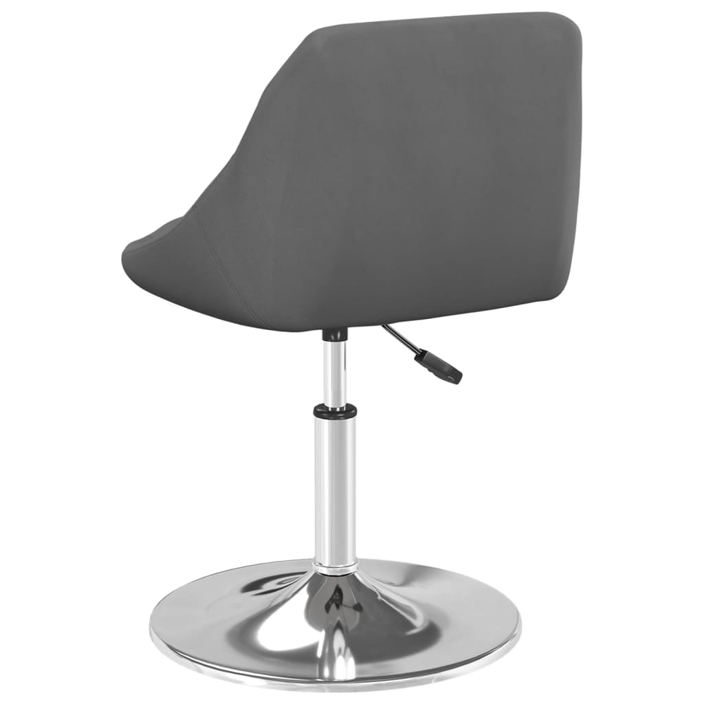 vidaXL Otočné jídelní židle 2 ks tmavě šedé samet