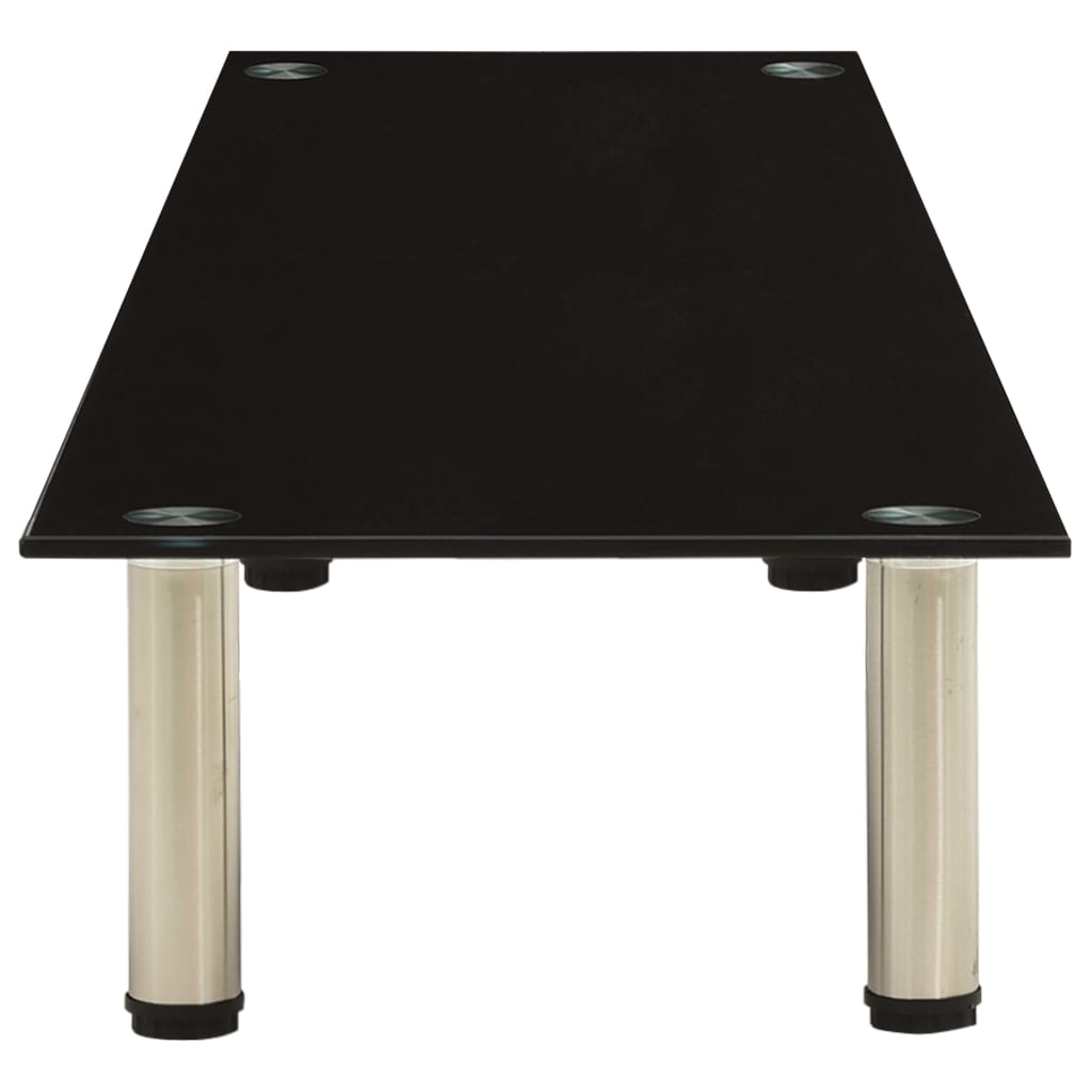 vidaXL TV stolek černý 140 x 35 x 17 cm tvrzené sklo