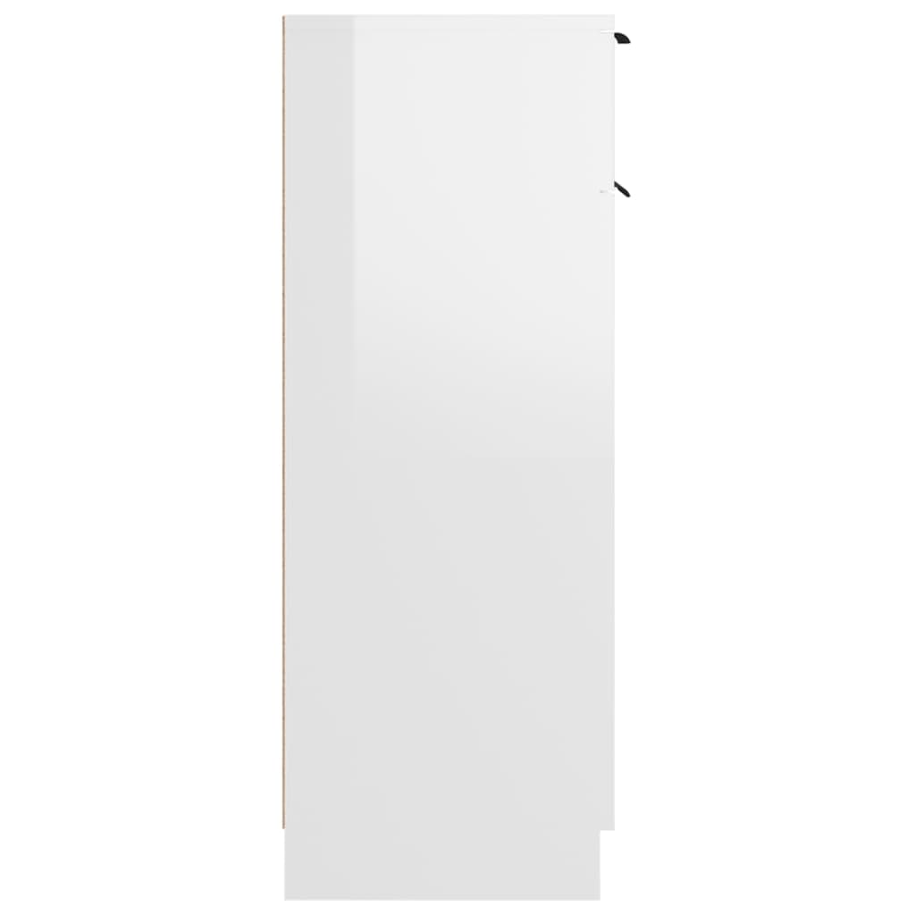 vidaXL Koupelnová skříňka lesklá bílá 32 x 34 x 90 cm kompozitní dřevo