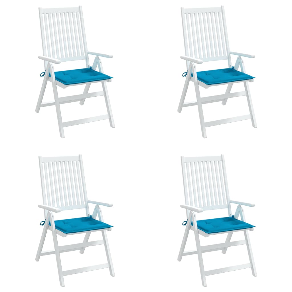 vidaXL Podušky na zahradní židli 4 ks modré 40x40x3 cm látka oxford