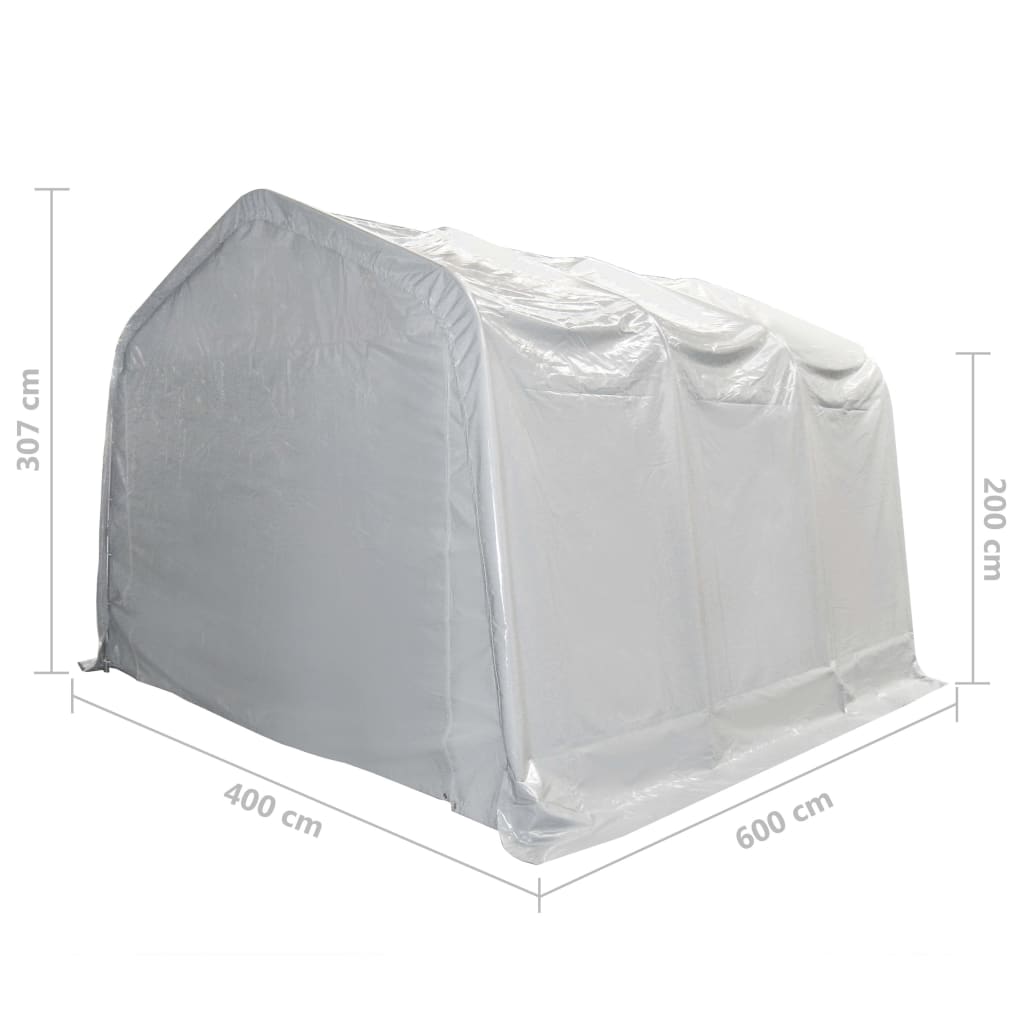vidaXL Úložný stan PVC 550 g/m² 4 x 6 m bílý