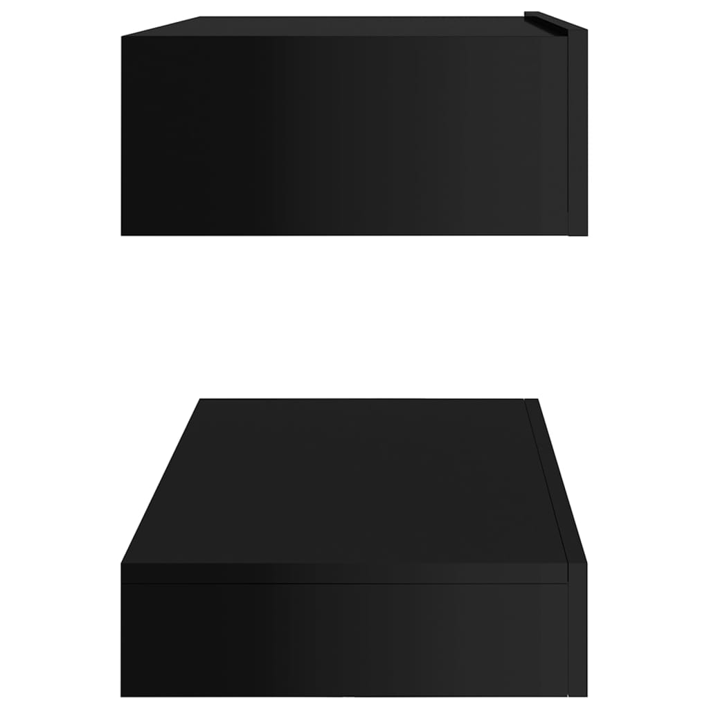 vidaXL TV skříňka s LED osvětlením černá s vysokým leskem 90 x 35 cm