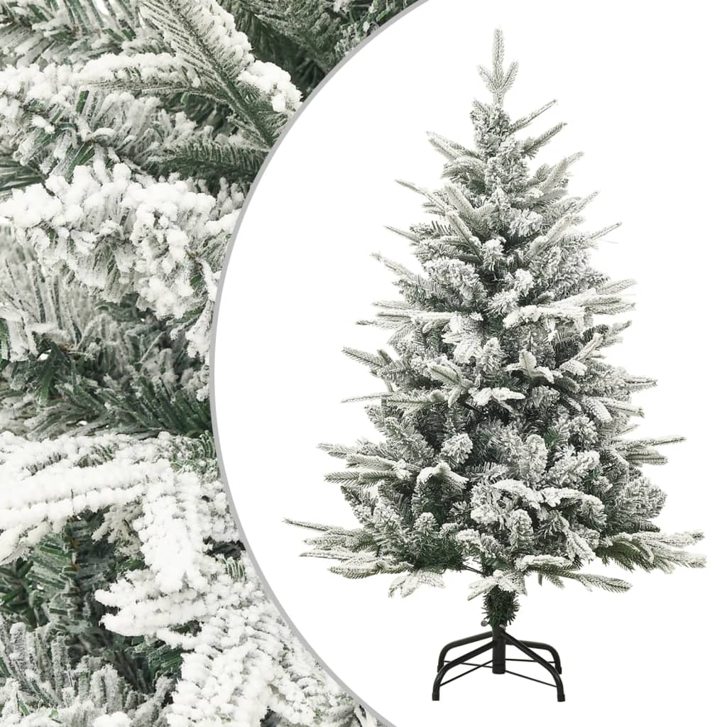 vidaXL Umělý vánoční stromek LED sada koulí a sníh 120 cm PVC a PE