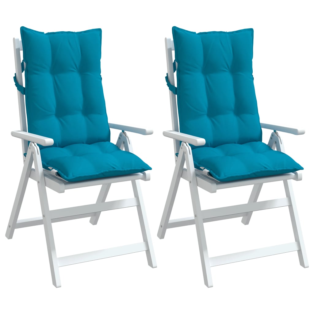 vidaXL Podušky na židli vysoké opěradlo 2 ks světle modré látka oxford