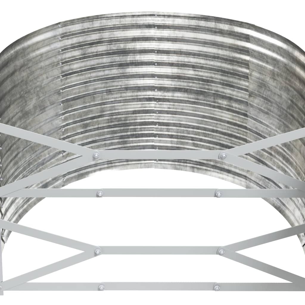 vidaXL Vyvýšený záhon práškově lakovaná ocel 322x100x68 cm stříbrný