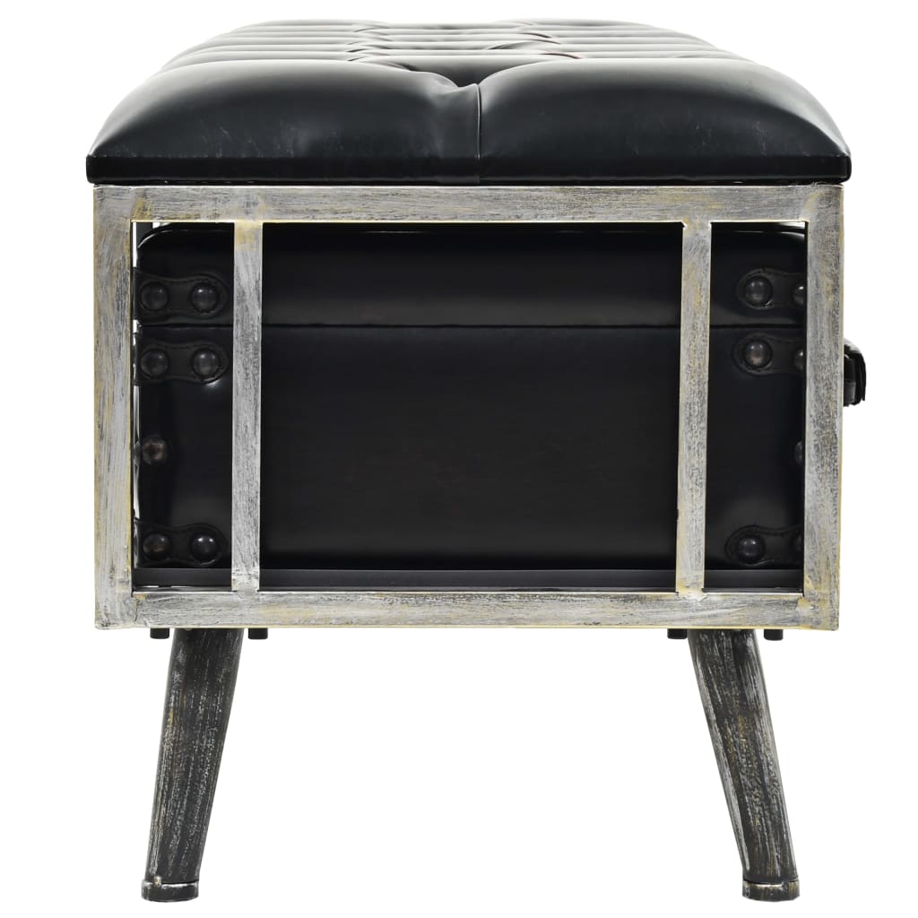 vidaXL Úložná lavice z MDF a umělé kůže 120 x 41 x 46,5 cm