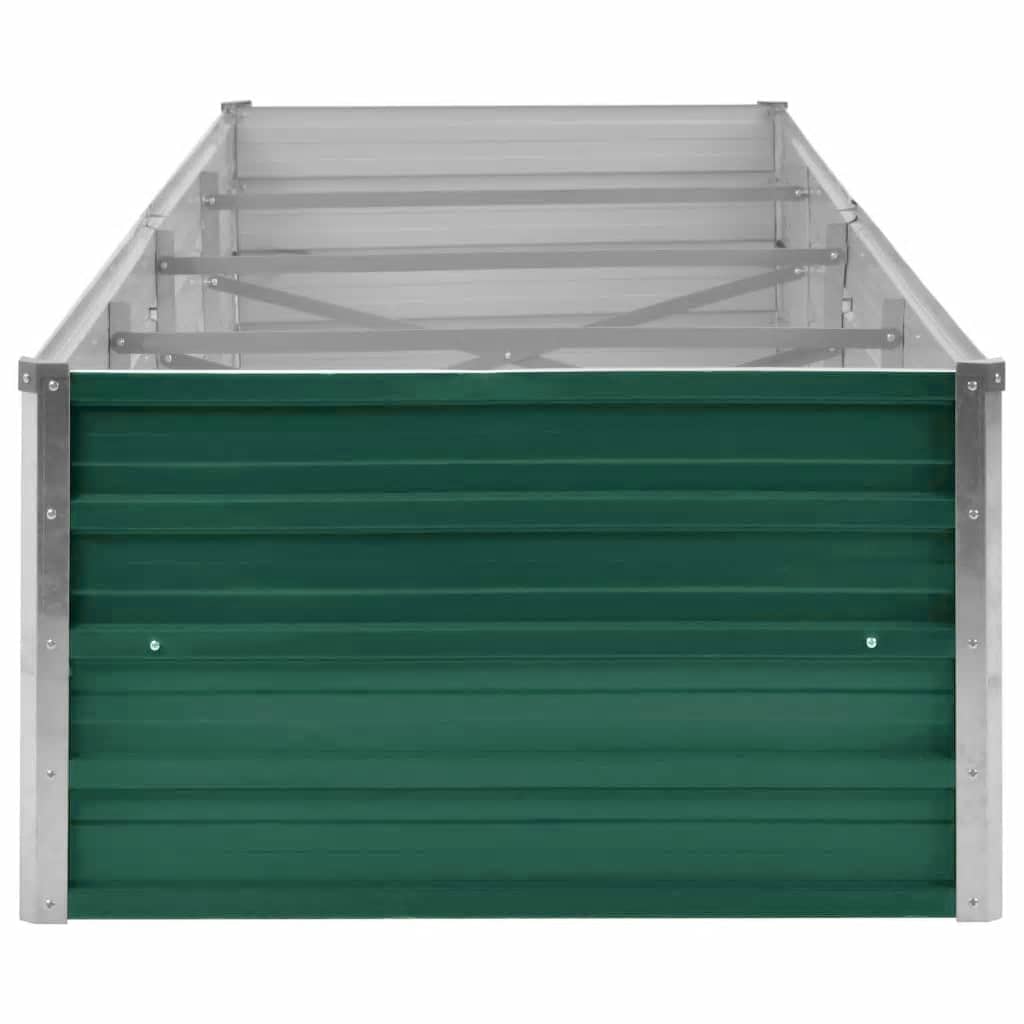 vidaXL Vyvýšený záhon pozinkovaná ocel 320 x 80 x 45 cm zelený