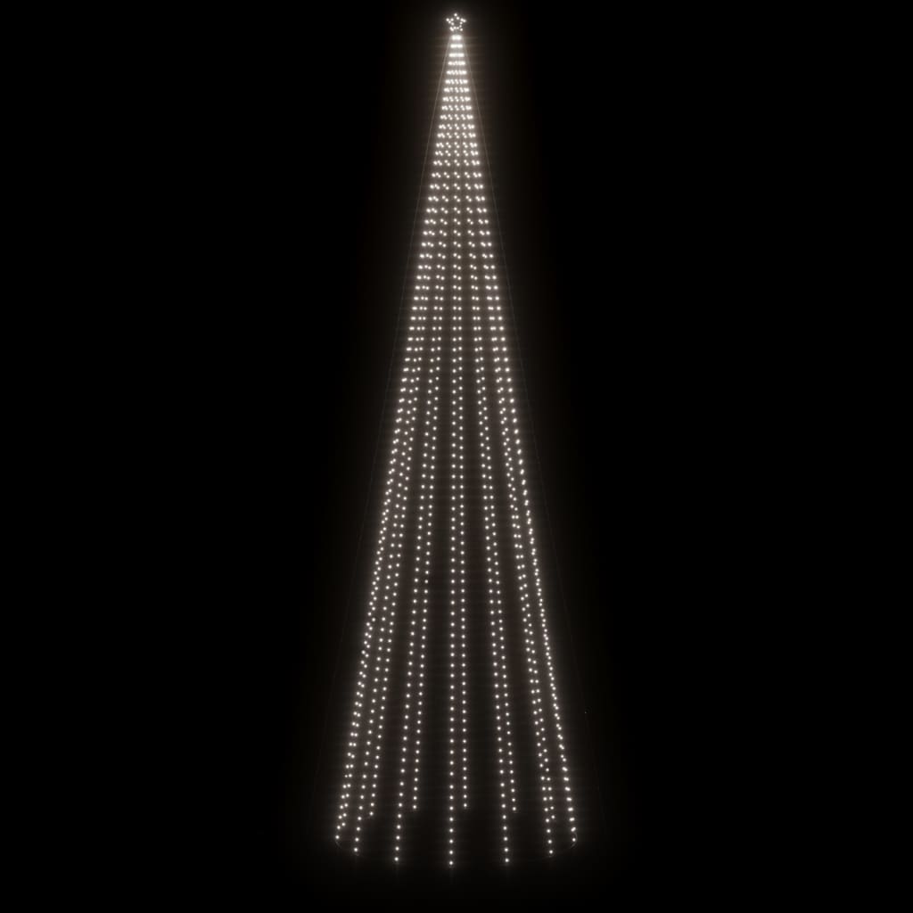 vidaXL Vánoční strom s hrotem 1 134 studených bílých LED diod 800 cm