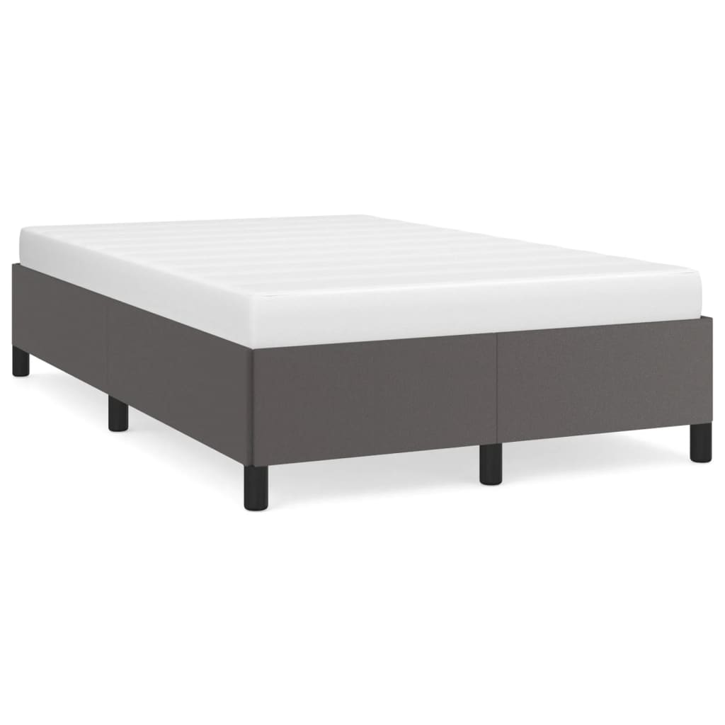 vidaXL Rám postele šedý 120 x 190 cm umělá kůže