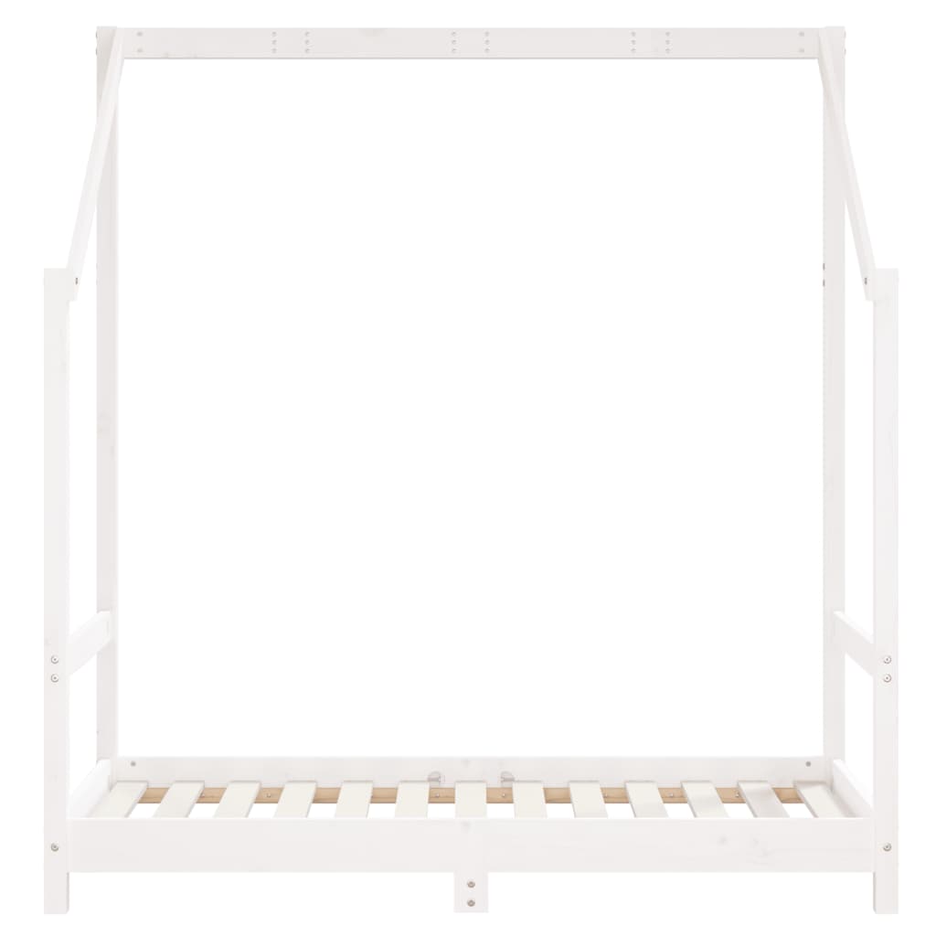 vidaXL Dětská postel bílá 2x (70 x 140) cm masivní borové dřevo