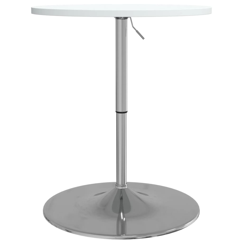 vidaXL Barový stůl bílý 60x60x90 cm kompozitní dřevo chromovaná ocel
