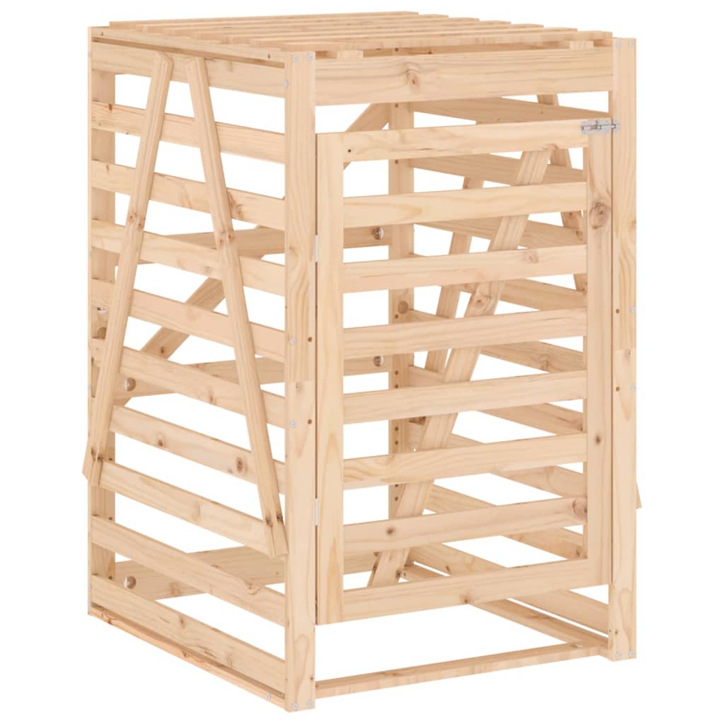 vidaXL Úložný box na čtyři popelnice masivní borové dřevo